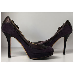 Christian Dior Suede & Foiled Leather Pumps